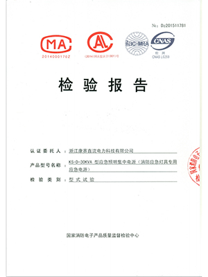 EPS-30KVA檢驗(yàn)報告封面